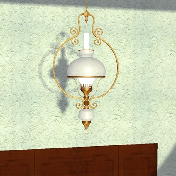 3d hanging brass lamp - Hanging Brass Lamp by piedrabuena